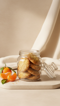 Vanilla Cookies Minimalist Glass Jar