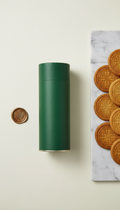 Iron-Pressed Cookies in Forest Green Tube
