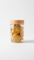 Orange zest pressed cookie glass jar