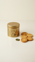 Iron-Pressed Cookies in Antique Gold Tin